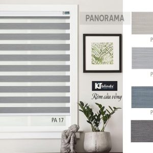 Rèm cầu vồng Panorama cửa sổ trắng KT PA17