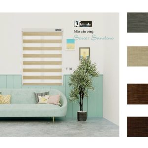 Rèm cầu vồng Sandino phòng khách KT T37