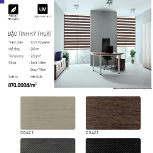 Rèm cầu vồng SKK bảng màu Coco văn phòng