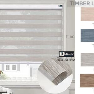Rèm cầu vồng Timber Look cửa sổ KT TL109