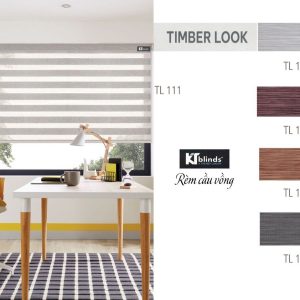 Rèm cầu vồng Timber Look văn phòng KT TL111