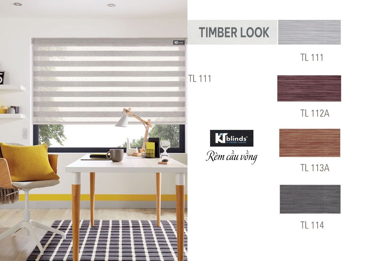 Rèm cầu vồng vân gỗ cho văn phòng tại Bình Dương – Thủy Mộc