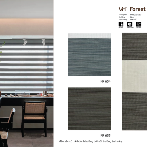 Rèm cầu vồng VH bảng màu Forest văn phòng FR 655