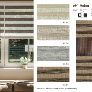 Rèm cầu vồng VH bảng màu Helen cửa sổ HL 544