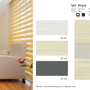 Rèm cầu vồng VH bảng màu Kiara màu be KA 102