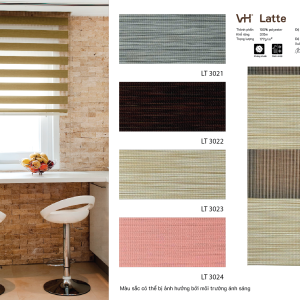 Rèm cầu vồng VH bảng màu Latte phòng bếp LT 3023