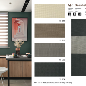 Rèm cầu vồng VH bảng màu Seashell tường xanh SS 564