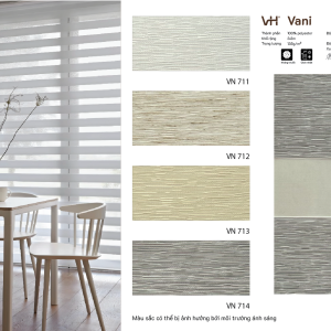 Rèm cầu vồng VH bảng màu Vani phòng ăn VN 714
