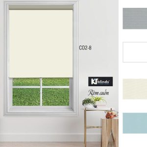 Rèm cuốn trơn cửa sổ màu kem KT CO2-8