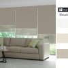 Rèm cuốn trơn phòng khách màu be KT LB03