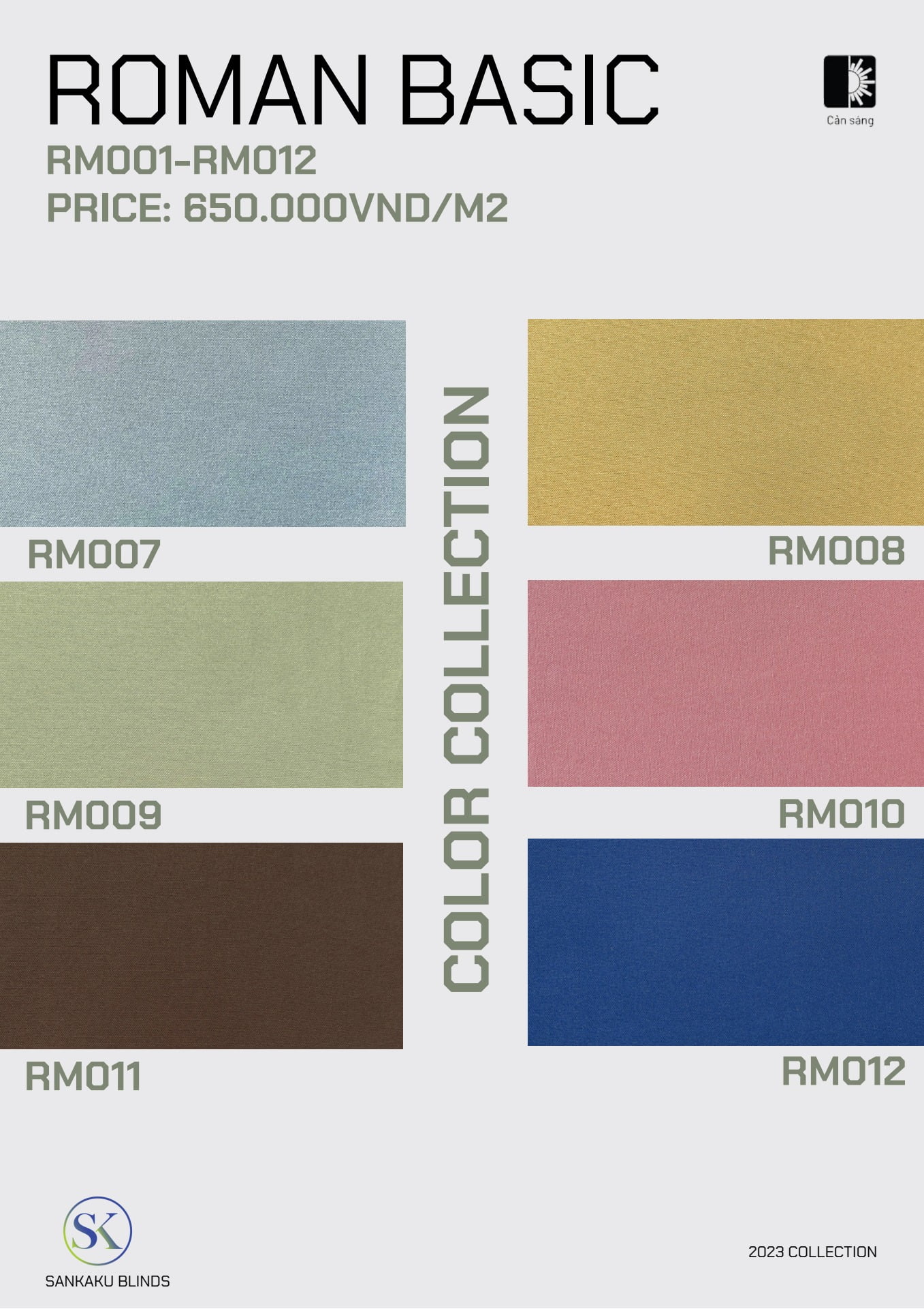 Rèm roman Basic RM007-RM012