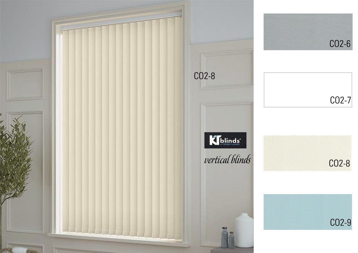 Rèm sáo dọc cửa sổ màu kem KT CO2-8