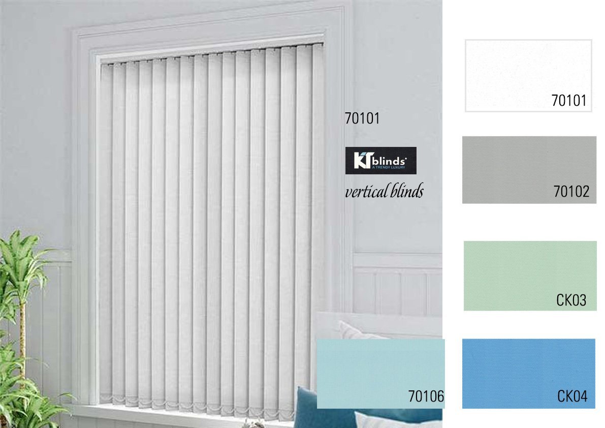 Rèm sáo dọc cửa sổ màu trắng KT 70101