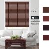 Rèm sáo gỗ phòng khách màu nâu đỏ đậm KTW 05