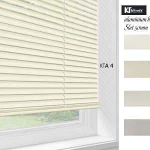Rèm sáo nhôm cửa sổ màu kem KTA 4