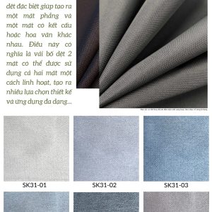 Rèm vải bố dệt 2 mặt SK31 - (1-6)