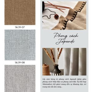 Rèm vải Chenille SK39 - (7-9)