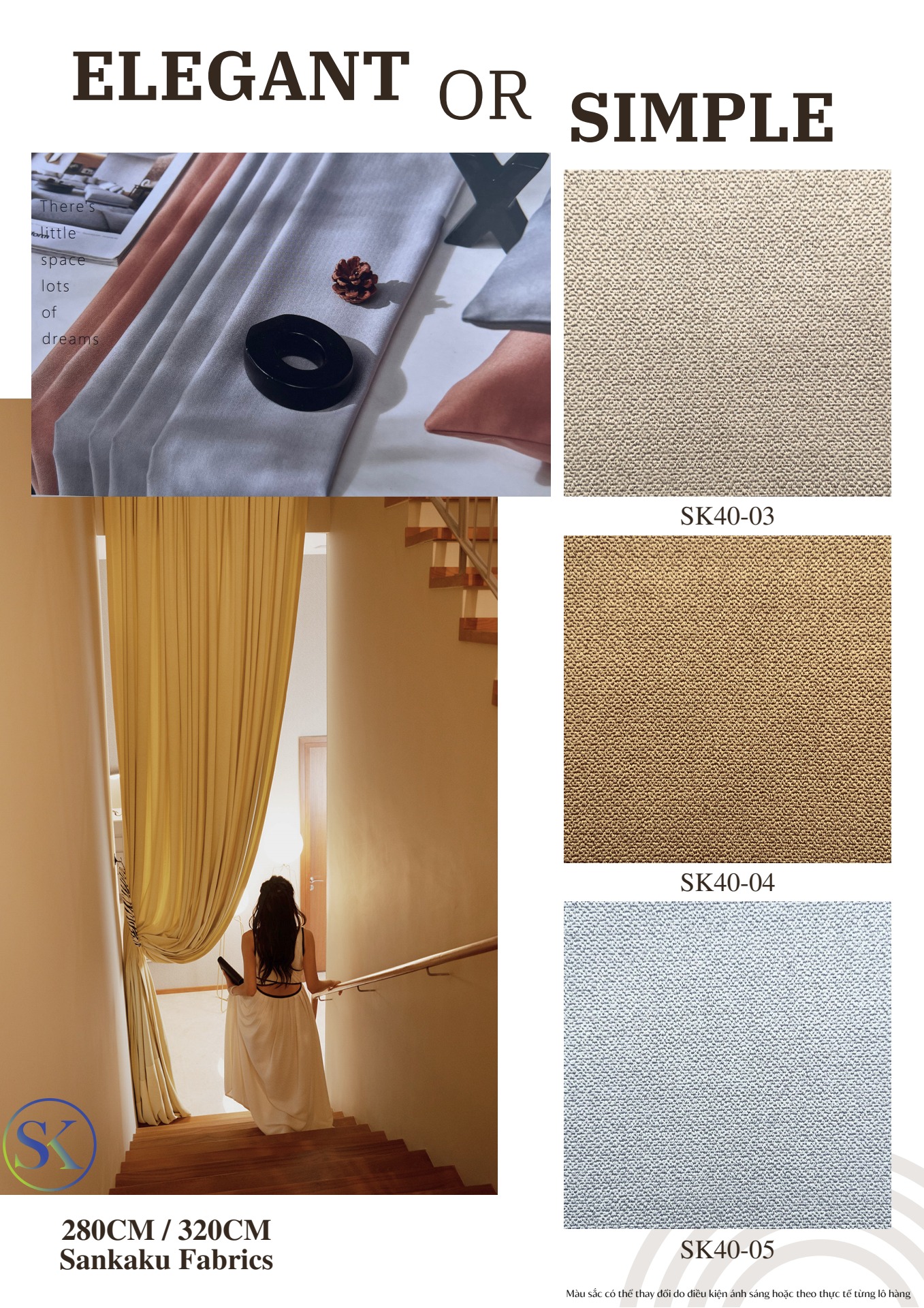 Rèm vải da cá SK40 - (3-5)