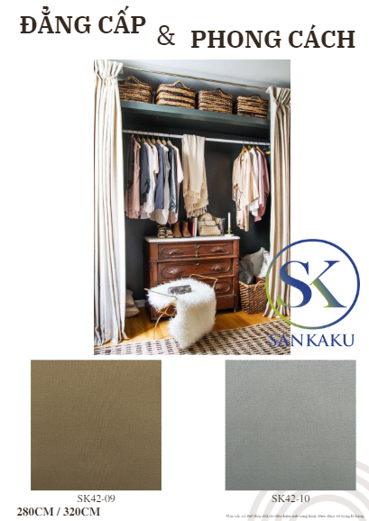 Rèm vải dệt 3 lớp SK42 - (9-10)