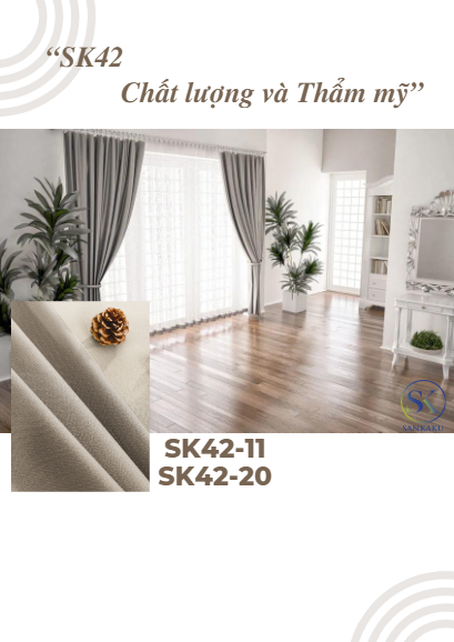 Rèm vải dệt 3 lớp SK42 - Chất lượng và thẩm mỹ