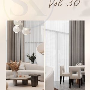 Rèm vải dệt hoa văn họa tiết bóng nhẹ nhàng SK30 - Sankaku New Catalogue Vol 30