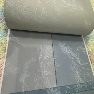 Vải in hoa mẫu đơn kim tuyến màu xám