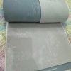 Vải in hoa mẫu đơn kim tuyến màu xanh ngọc và kem