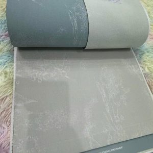 Vải in hoa mẫu đơn kim tuyến màu xanh ngọc và kem