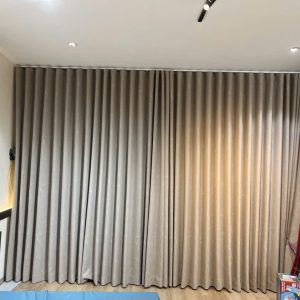 Vải in vân đá kim tuyến be ấm
