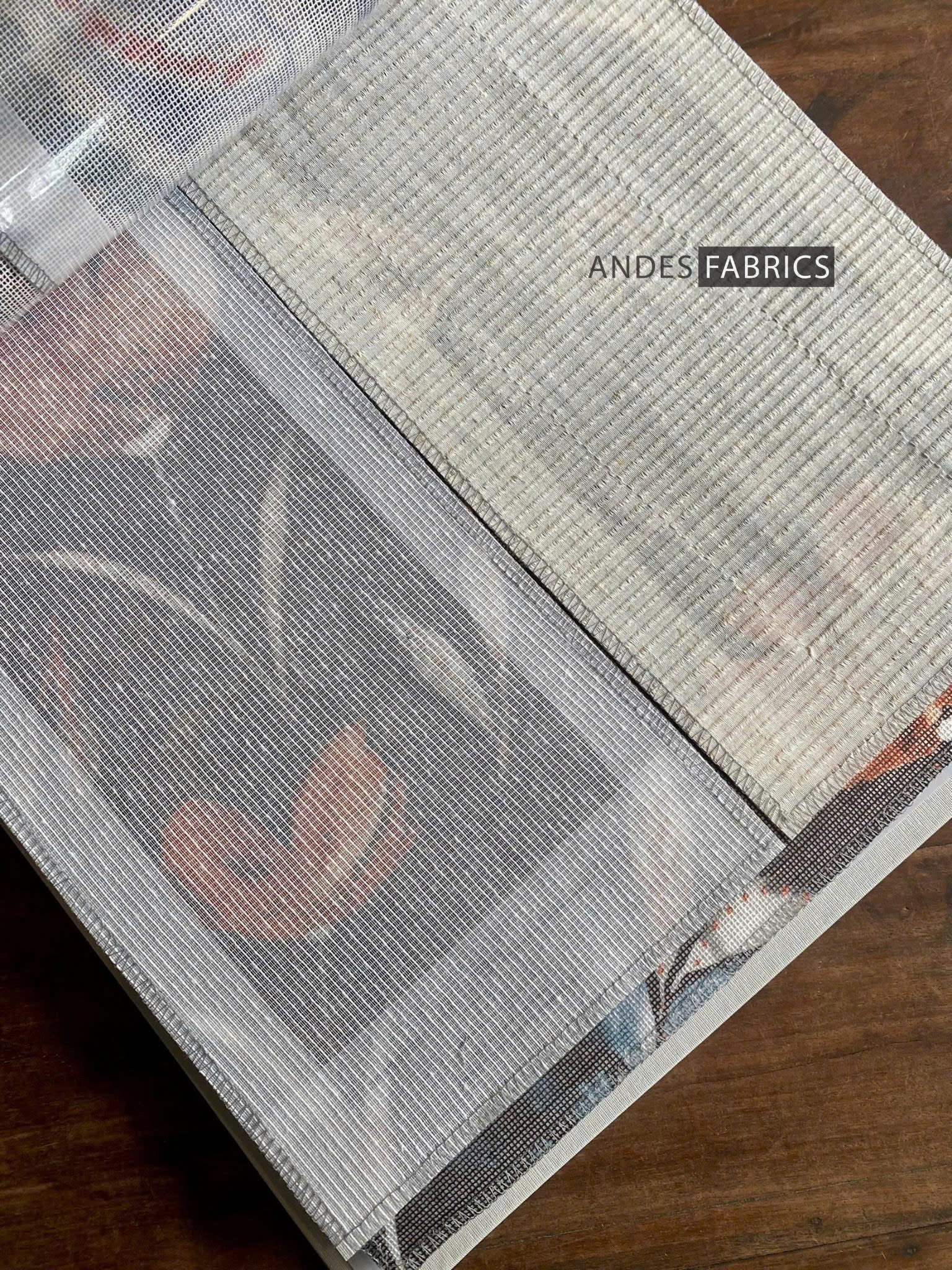 Vải voan trơn xám